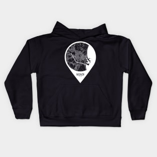 Valencia, Spain City Map - Travel Pin Kids Hoodie